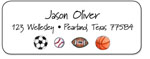 Queen Bee Personalized Return Address Labels - Sports (LBL-23)